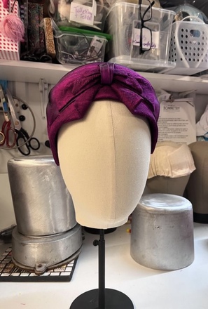 Magenta/Fuchsia Bow Vintage Pillbox