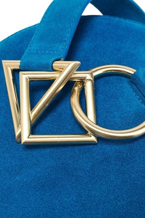 TARA ZADEH Azar Clutch Bag in Swede Blue