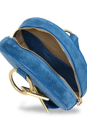 TARA ZADEH Azar Clutch Bag in Swede Blue