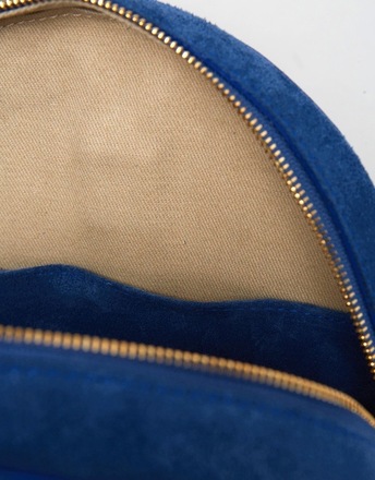TARA ZADEH Azar Clutch Bag in Swede Blue