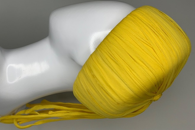 Vintage yellow pillbox hat 