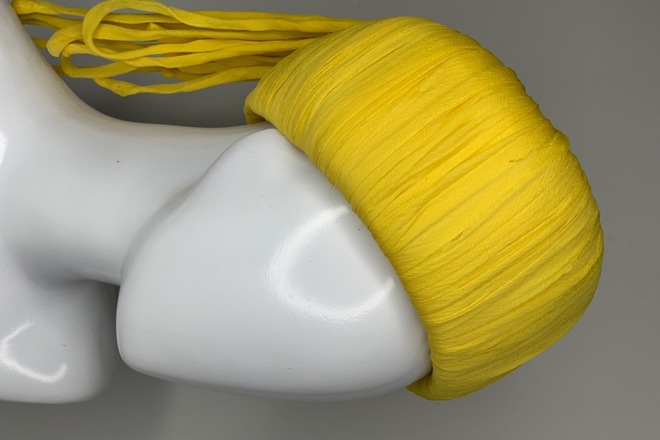 Vintage yellow pillbox hat 
