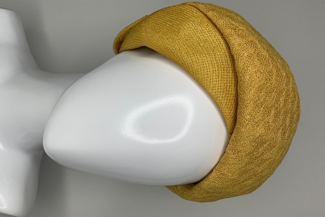 Vintage mustard Yellow turban style 