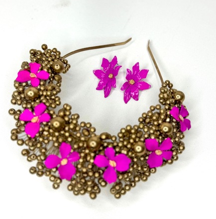 **SALE** Blooming Bling Crown & Earring set