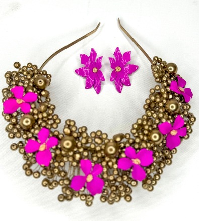 **SALE** Blooming Bling Crown & Earring set