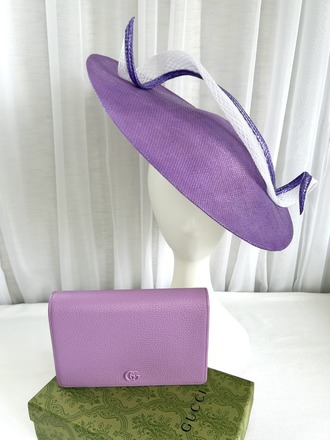 Purple wave brimmed hat