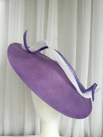 Purple wave brimmed hat