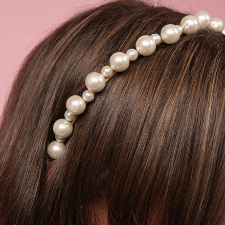 Kitty Pearl and Gold Headband