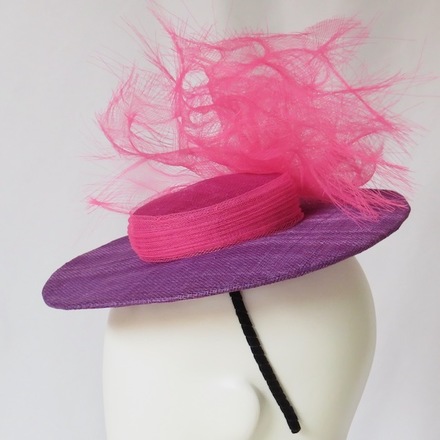 Purple and Pink Mini Boater