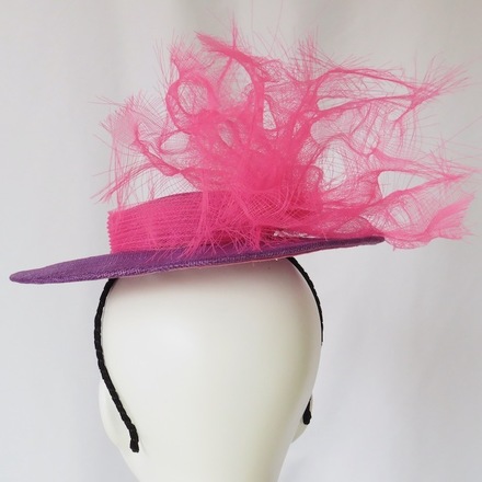 Purple and Pink Mini Boater