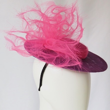 Purple and Pink Mini Boater