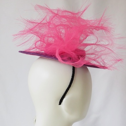 Purple and Pink Mini Boater