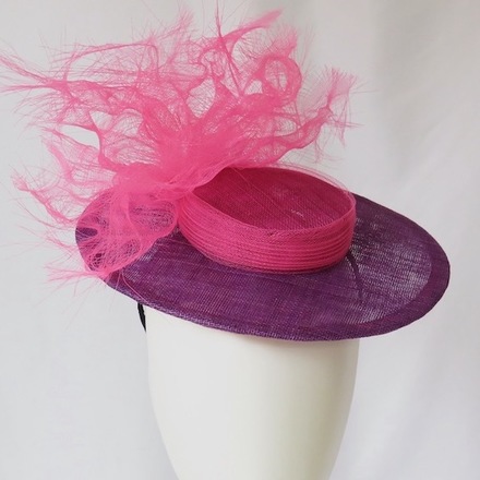Purple and Pink Mini Boater