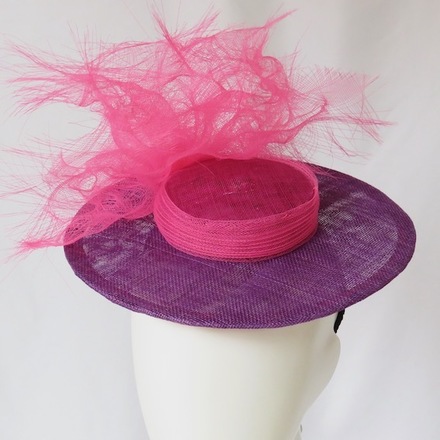 Purple and Pink Mini Boater