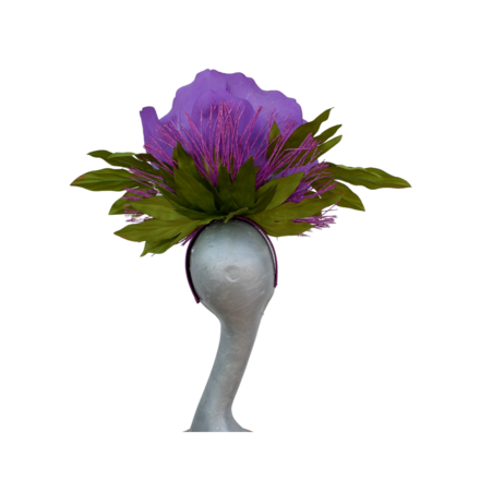 Bliss - Giant Anemone Purple fascinator