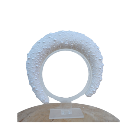 Portia - Pearl Bridal Headdress White
