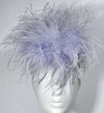Millinery Jill NEW Mauve Ostrich Feather Trans seasonal