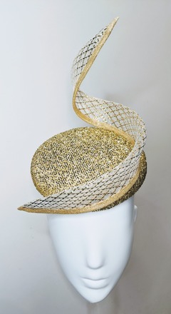 Metallic Gold Button with Swirl