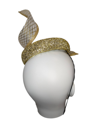 Metallic Gold Button with Swirl