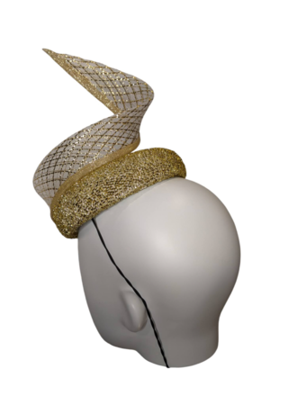 Metallic Gold Button with Swirl