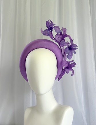 Purple halo donut with iris vine