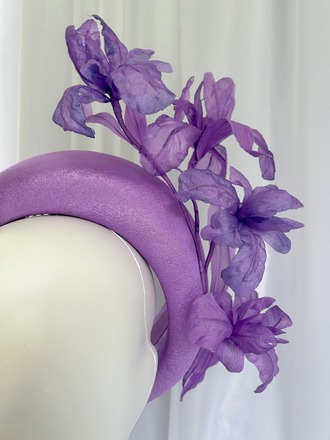 Purple halo donut with iris vine