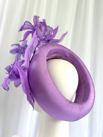 Purple halo donut with iris vine