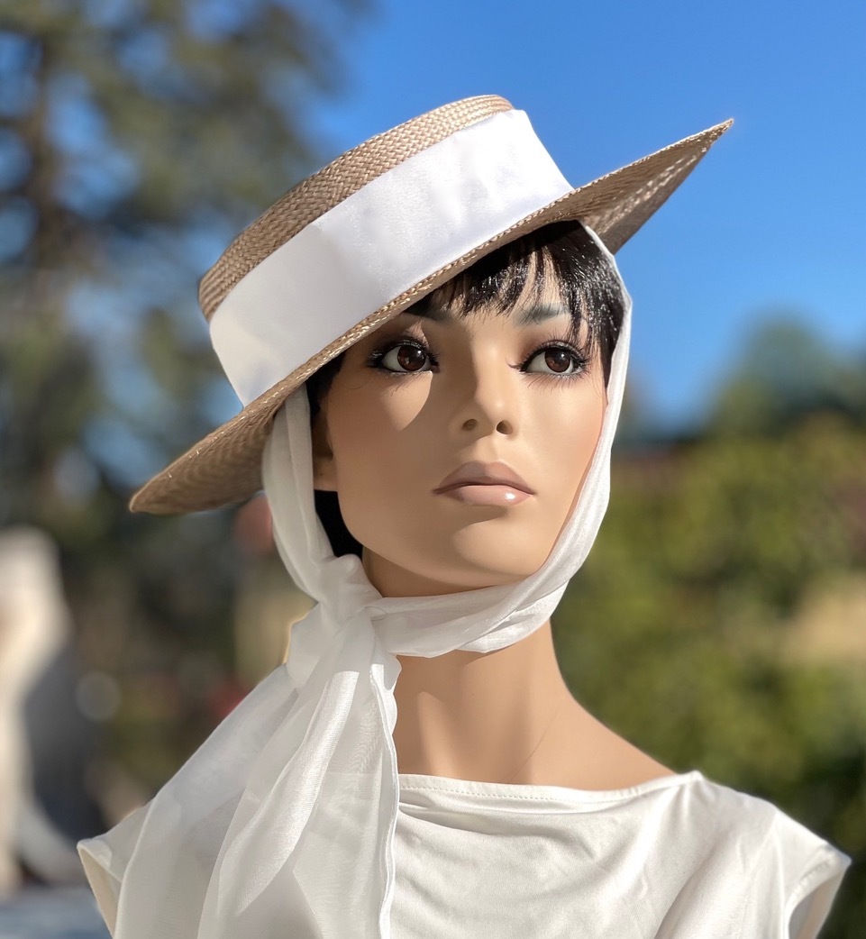 Riviera Beret Ivory Hat ARISTOCRAT KIDS | ELEGANT SUMMER BERET | RIVIERA SS22  main image 3