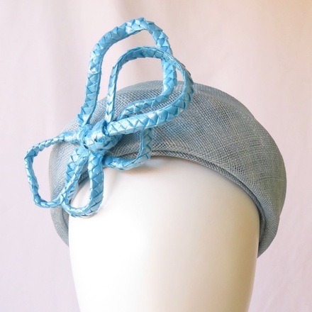 Light Blue Sinamay Headband Headpiece