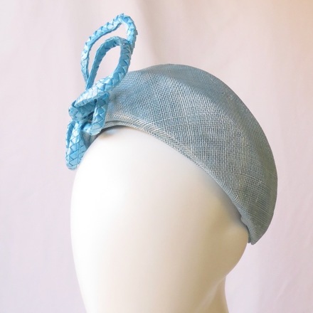 Light Blue Sinamay Headband Headpiece