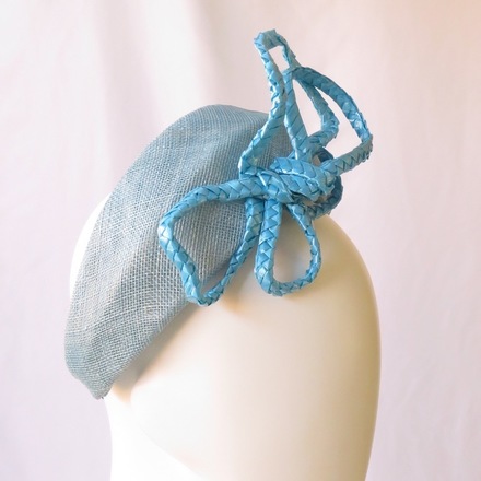 Light Blue Sinamay Headband Headpiece