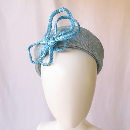 Light Blue Sinamay Headband Headpiece