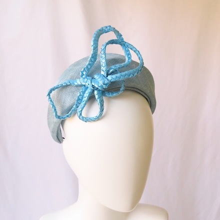 Light Blue Sinamay Headband Headpiece