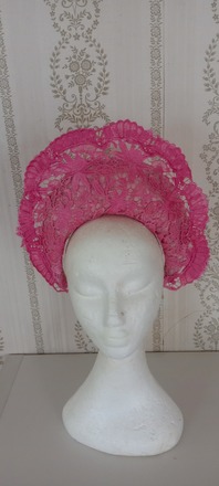 Pink lace crown
