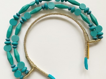 For Rent: Double Beaded Aqua Headband 
