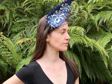 For Rent: Jasmine/Hand-Blocked Foss Shape with Nagoire Feathers