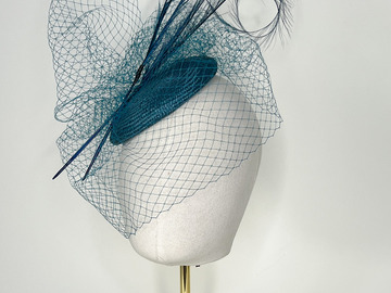 For Sale: Benny – Blue & Teal Quill Button Hat