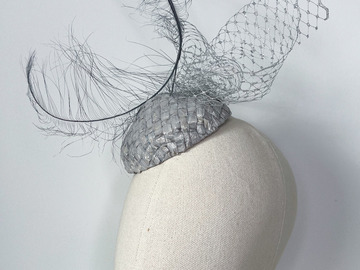 For Sale: Ainsley – Silver-Grey Vintage Straw Hat