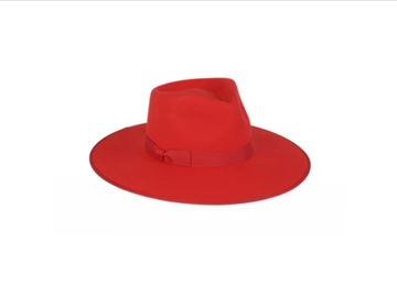 For Rent: Red Felt Fedora 