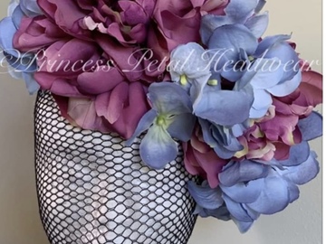 For Sale: Blue Pink Floral Headband 