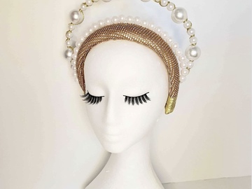 For Sale: Pearl and Gold Halo Headband