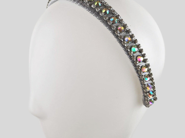 For Sale: REGIENE Sparkling Silver Crystal Headband