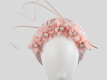 For Sale: LISETTE Baby Pink Wide Headband Fascinator