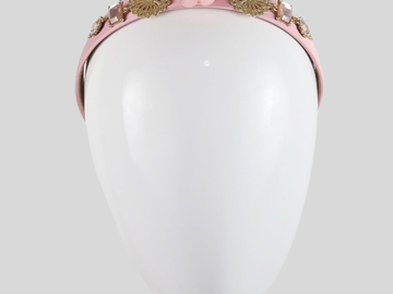 For Sale: JULIETA Pink Satin Embellished Headband