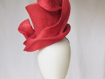 For Sale: Bright Red Mini Top Hat Headpiece