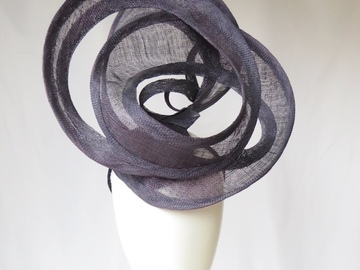For Sale: Navy Blue Swirls Headpiece