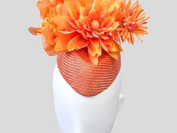 For Sale: ATARDECER Orange Ombre Parisisal Fascinator