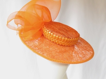 For Sale: Orange Boater Hat