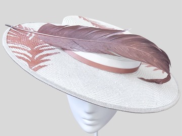 For Sale: IVOIRE OR ROSE Ivory Boater Hat