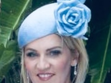 For Rent: Allport Millinery face hugger with rose